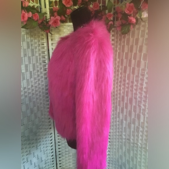 Wenxi Pink Faux Fur Jacket Fuchsia Coat XL 💝 NWT 💖 - Picture 8 of 16